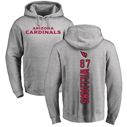 Arizona Cardinals Men Ash Maxx Williams Backer NFL Football #87 Pullover Hoodie Sweatshirts->women nfl jersey->Women Jersey
